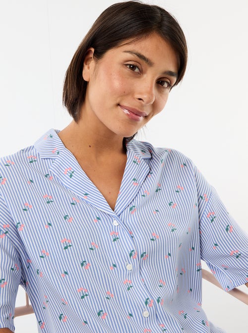Conjunto camisero de noche a rayas - Kiabi