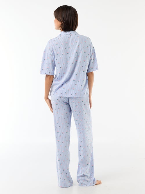 Conjunto camisero de noche a rayas - Kiabi