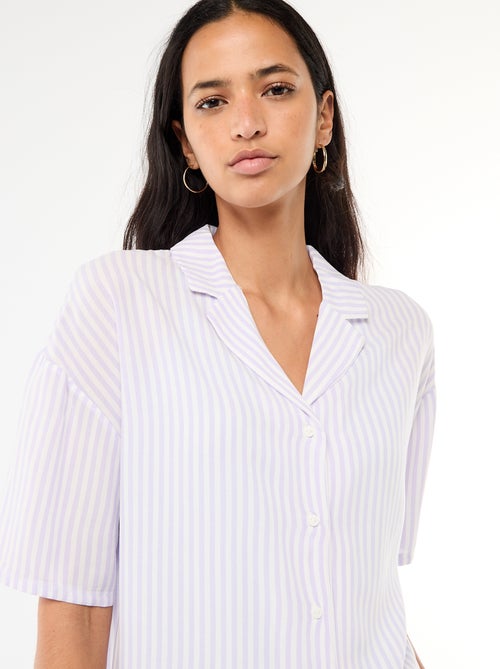 Conjunto camisero de noche a rayas - Kiabi