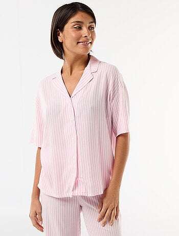 Conjunto camisero de noche a rayas
