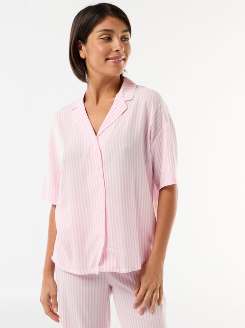 Conjunto camisero de noche a rayas - Kiabi