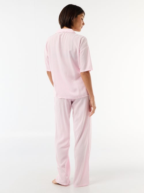 Conjunto camisero de noche a rayas - Kiabi