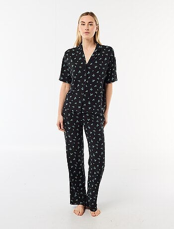 Conjunto camisero de noche a rayas