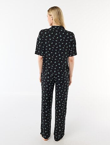 Conjunto camisero de noche a rayas