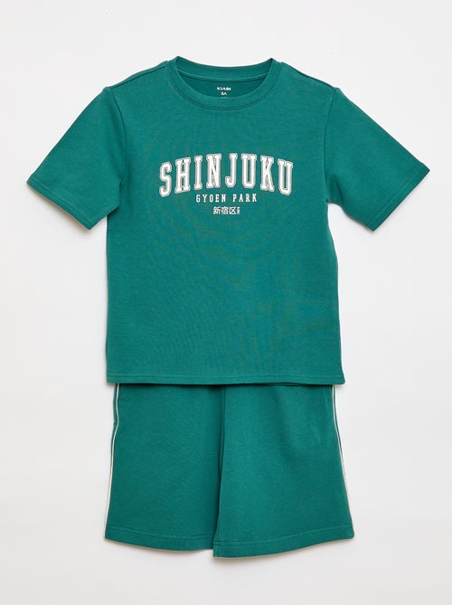 Conjunto camiseta + bermuda - 2 piezas - Kiabi