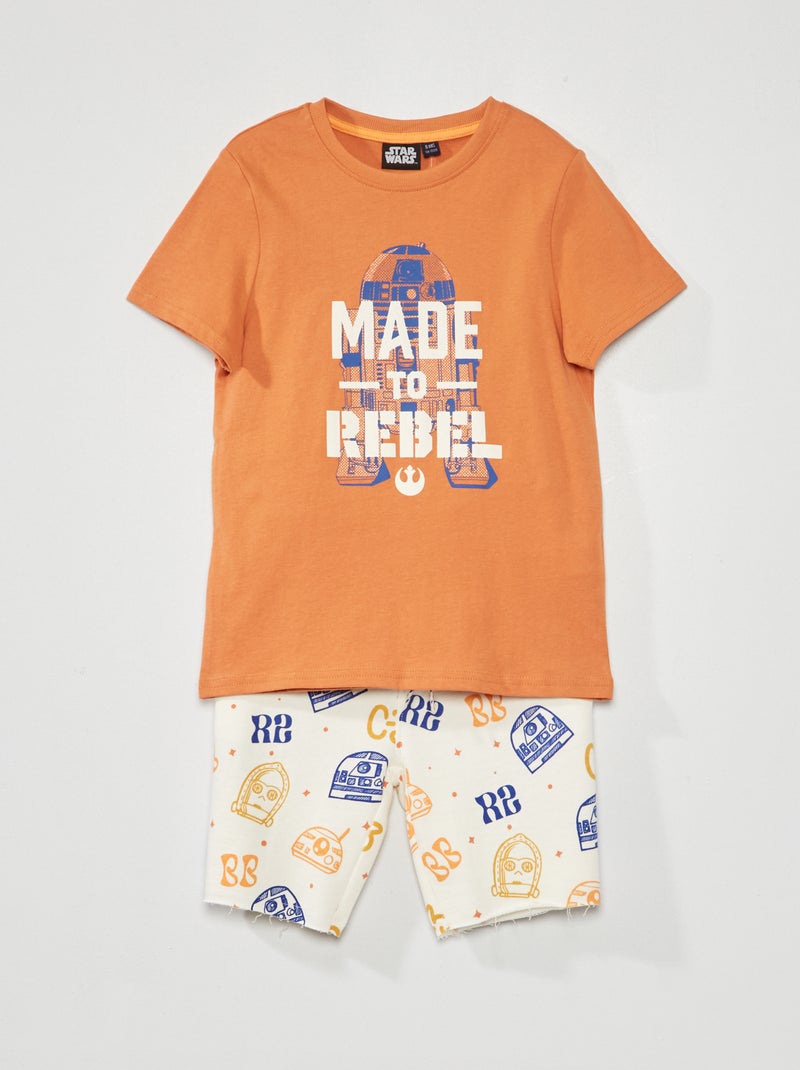 Conjunto camiseta + bermudas 'Star Wars' MARRON - Kiabi