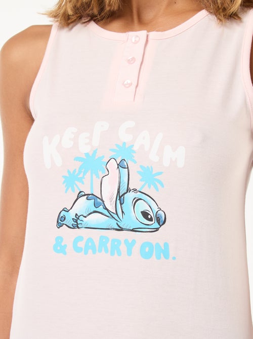 Conjunto camiseta de tirantes + pantalón corto 'Stitch' - 2 piezas - Kiabi