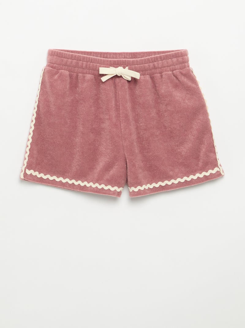 Conjunto camiseta de tirantes + short de rizo - 2 piezas Rosa - Kiabi