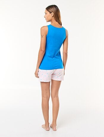 Conjunto camiseta de tirantes + pantalón corto 'Stitch' - 2 piezas