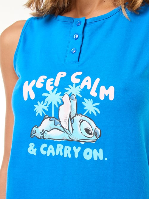 Conjunto camiseta de tirantes + short "Stitch" - 2 piezas - Kiabi