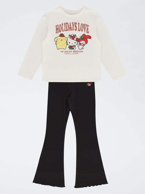 Conjunto camiseta + legging acampanado 'Hello Kitty' - 2 piezas - Kiabi