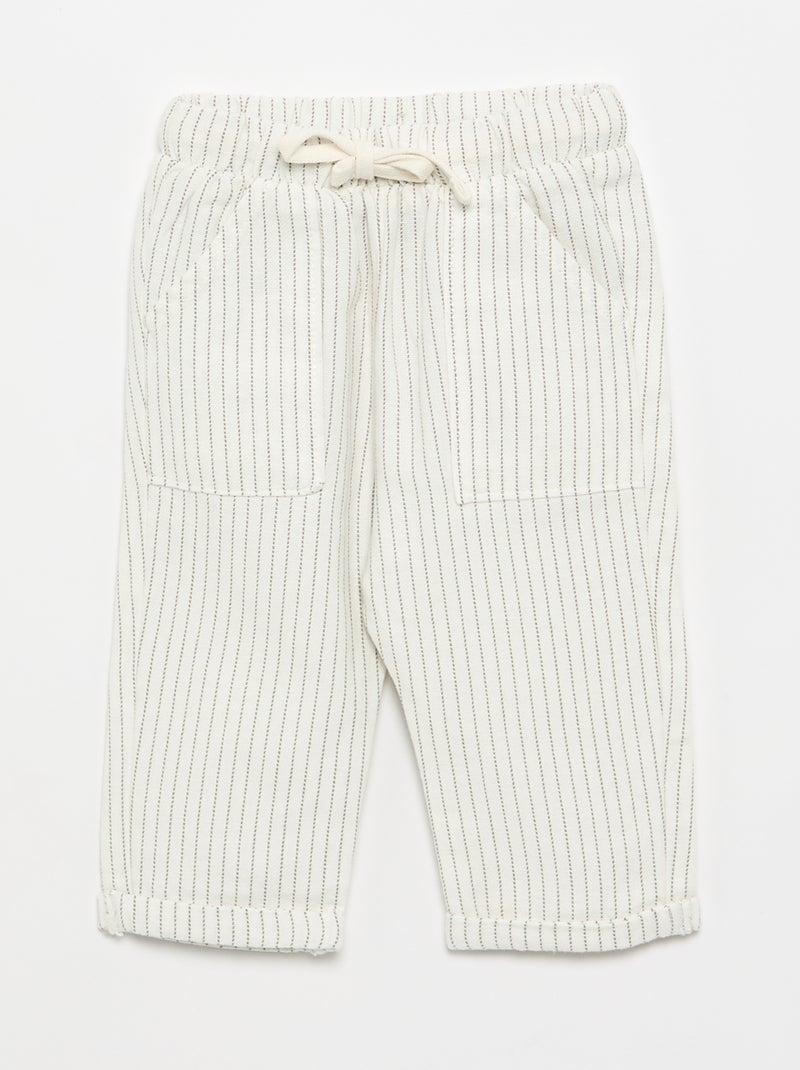 Conjunto camiseta mao + pantalón - 2 piezas Blanco - Kiabi