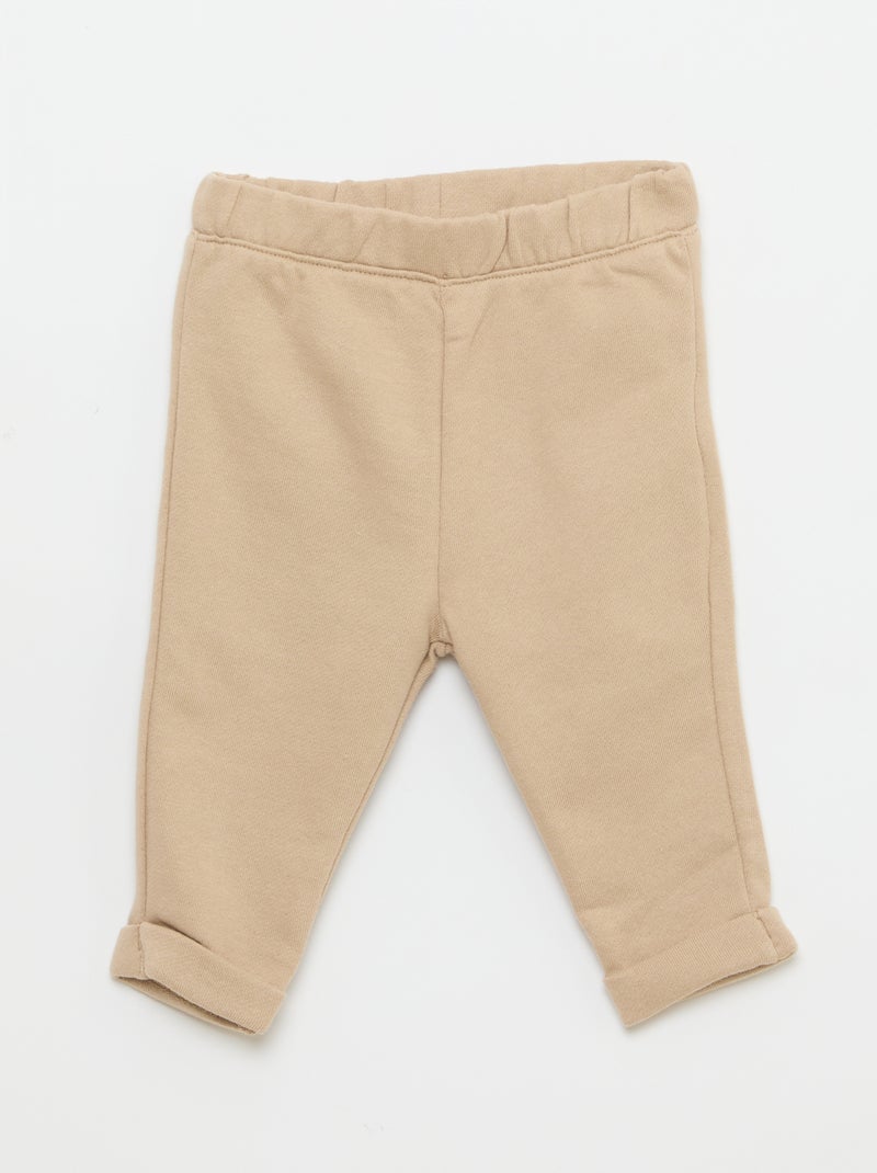 Conjunto camiseta + pantalón - 2 piezas Beige - Kiabi