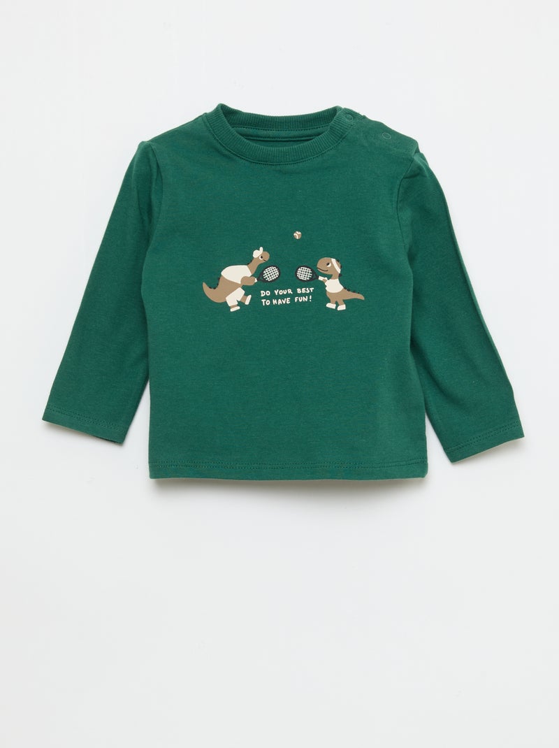 Conjunto camiseta + pantalón - 2 piezas Verde - Kiabi