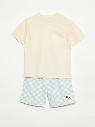 Conjunto camiseta + pantalón corto - 2 piezas