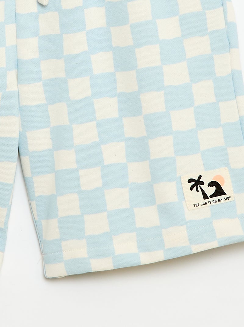 Conjunto camiseta + pantalón corto - 2 piezas Azul - Kiabi