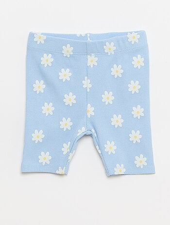 Conjunto Camiseta + pantalón corto ciclista acanalado - 2 piezas