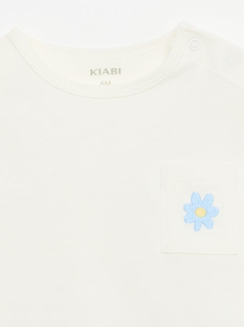 Conjunto Camiseta + pantalón corto ciclista acanalado - 2 piezas - Kiabi
