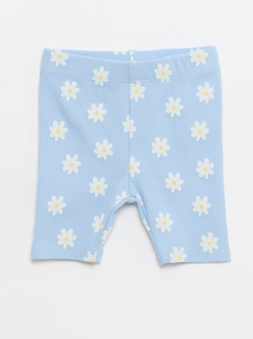 Conjunto Camiseta + pantalón corto ciclista acanalado - 2 piezas - Kiabi