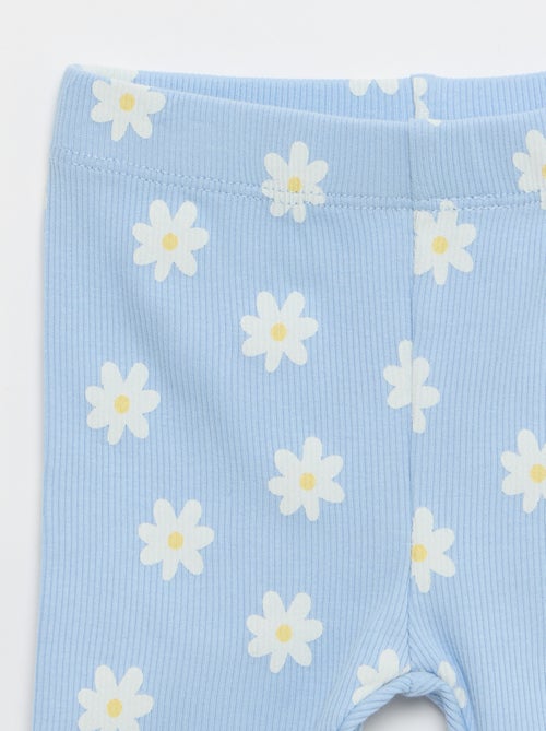 Conjunto Camiseta + pantalón corto ciclista acanalado - 2 piezas - Kiabi