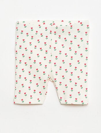 Conjunto Camiseta + pantalón corto ciclista acanalado - 2 piezas