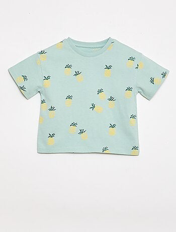 Conjunto camiseta + pantalón corto con estampado - 2 piezas