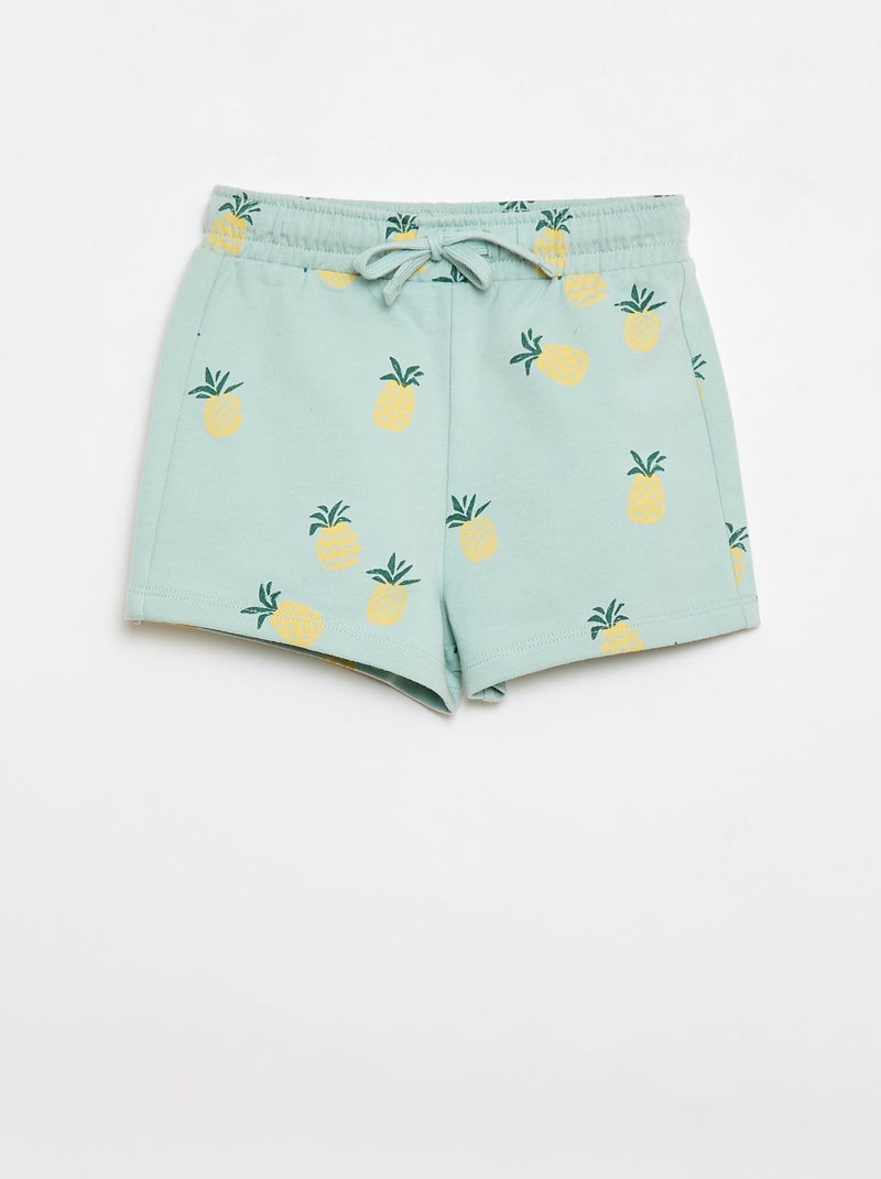Conjunto camiseta + pantalón corto con estampado - 2 piezas Azul - Kiabi