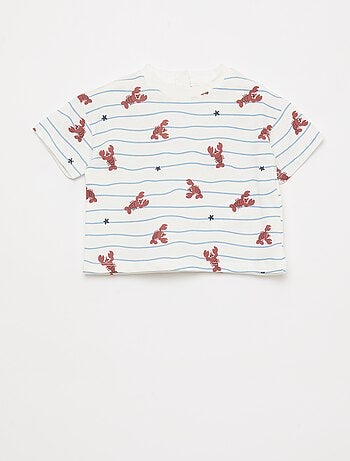 Conjunto camiseta + pantalón corto con estampado - 2 piezas