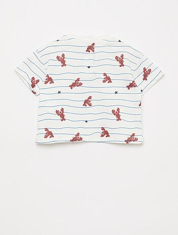 Conjunto camiseta + pantalón corto con estampado - 2 piezas