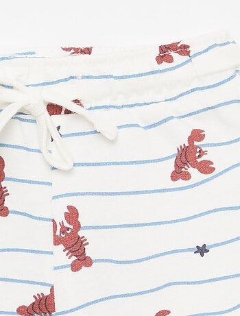 Conjunto camiseta + pantalón corto con estampado - 2 piezas