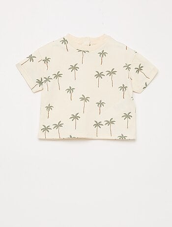 Conjunto camiseta + pantalón corto con estampado - 2 piezas