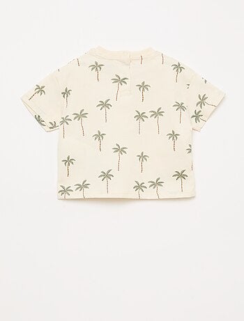 Conjunto camiseta + pantalón corto con estampado - 2 piezas