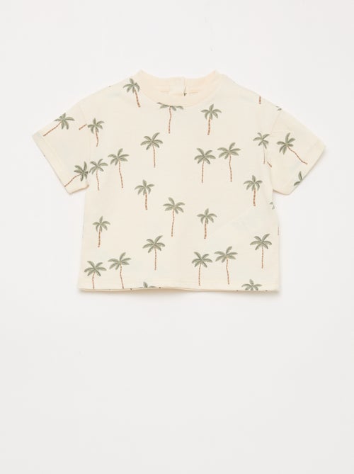 Conjunto camiseta + pantalón corto con estampado - 2 piezas - Kiabi