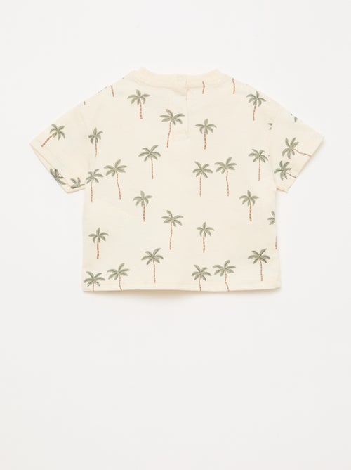 Conjunto camiseta + pantalón corto con estampado - 2 piezas - Kiabi