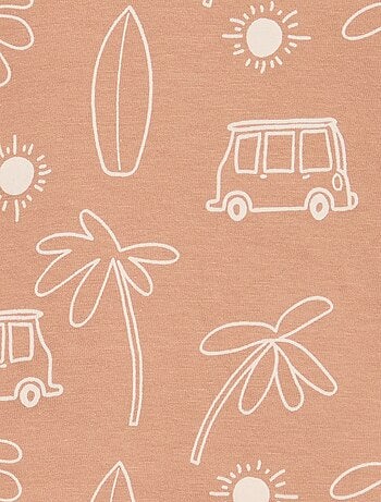 Conjunto camiseta + pantalón corto con estampado - 2 piezas