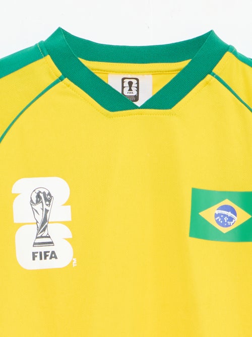 Conjunto camiseta + pantalón corto con licencia oficial de la Copa Mundial de la FIFA 26™ - Brasil - Kiabi Conjunto camiseta + pantalón corto con licencia oficial de la Copa Mundial de la FIFA 26™ - Brasil - Kiabi