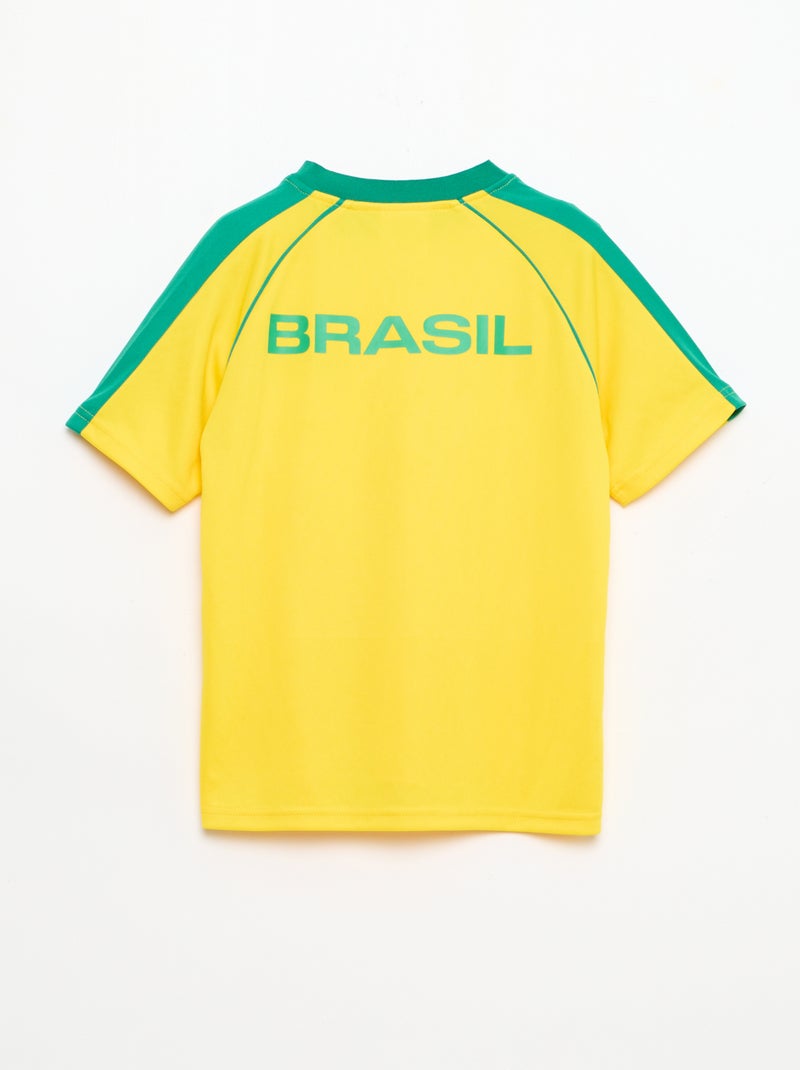 Conjunto camiseta + pantalón corto con licencia oficial de la Copa Mundial de la FIFA 26™ - Brasil Amarillo - Kiabi