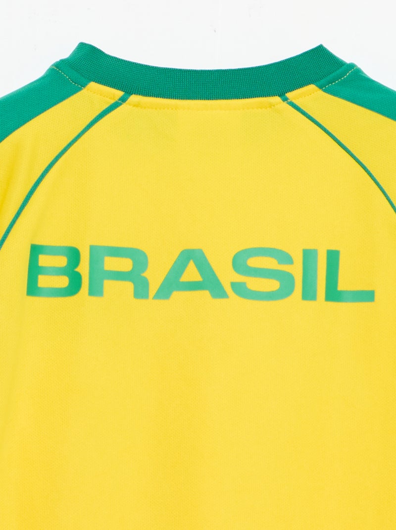 Conjunto camiseta + pantalón corto con licencia oficial de la Copa Mundial de la FIFA 26™ - Brasil Amarillo - Kiabi