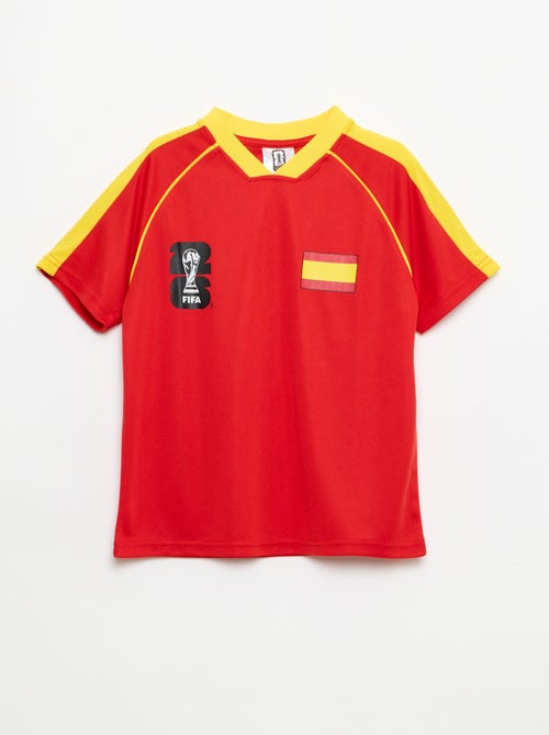 Conjunto camiseta + Pantalón corto con licencia oficial de la Copa Mundial de la FIFA 26™ - España - Kiabi Conjunto camiseta + Pantalón corto con licencia oficial de la Copa Mundial de la FIFA 26™ - España - Kiabi