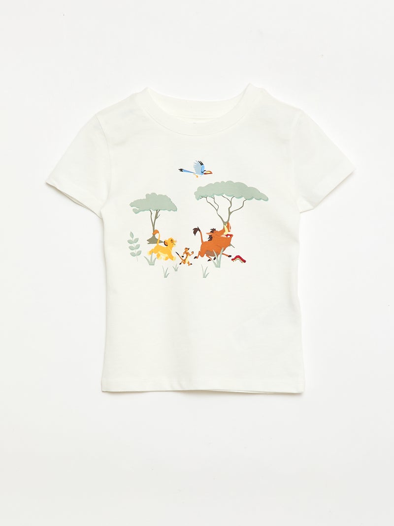 Conjunto camiseta + pantalón corto 'Disney' 'El Rey León' - 2 piezas Blanco - Kiabi