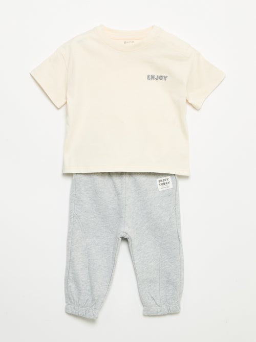 Conjunto Camiseta + pantalón de chándal - Kiabi Conjunto Camiseta + pantalón de chándal - Kiabi