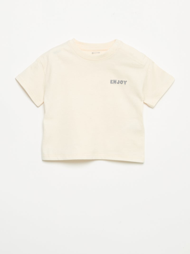 Conjunto Camiseta + pantalón de chándal Blanco - Kiabi