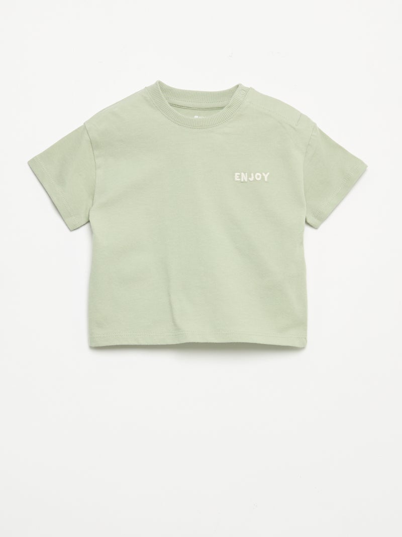 Conjunto Camiseta + pantalón de chándal Verde - Kiabi