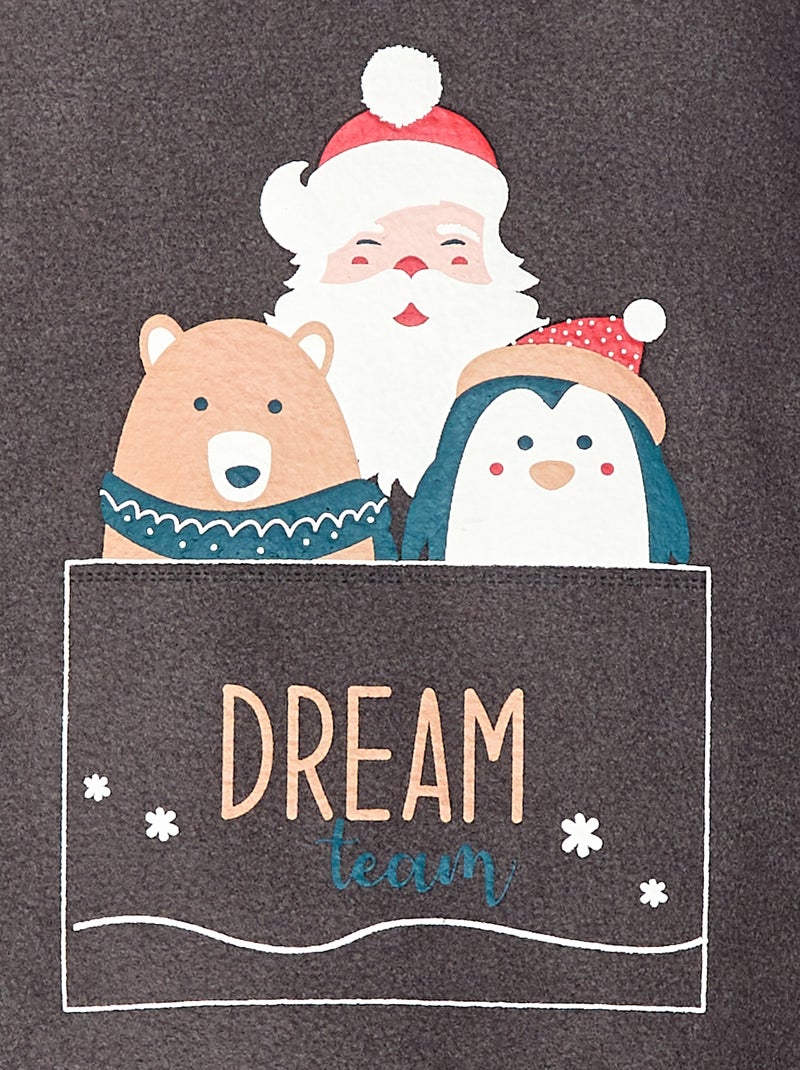 Conjunto camiseta + pantalón de forro polar - 2 piezas Rojo - Kiabi