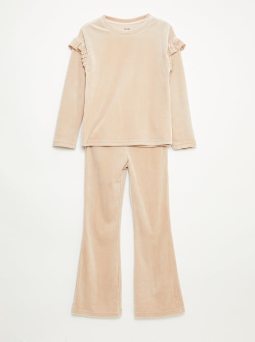Conjunto camiseta + pantalón de terciopelo - 2 piezas - Kiabi Conjunto camiseta + pantalón de terciopelo - 2 piezas - Kiabi
