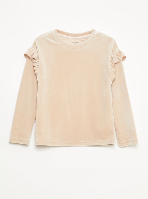 Conjunto camiseta + pantalón de terciopelo - 2 piezas - Kiabi Conjunto camiseta + pantalón de terciopelo - 2 piezas - Kiabi