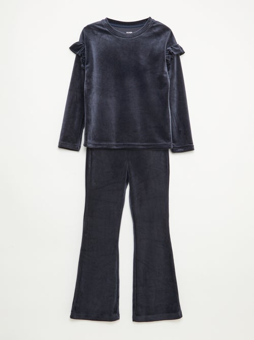 Conjunto camiseta + pantalón de terciopelo - 2 piezas - Kiabi Conjunto camiseta + pantalón de terciopelo - 2 piezas - Kiabi