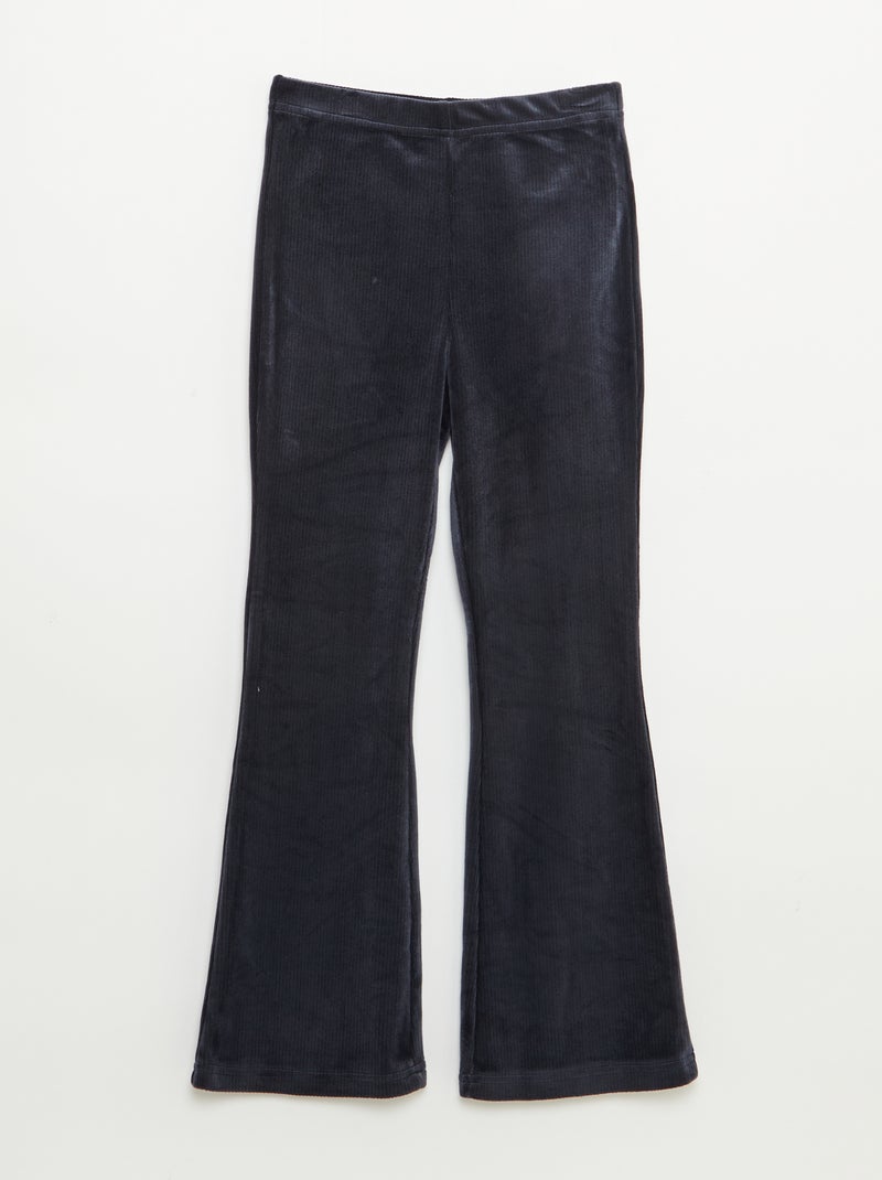 Conjunto camiseta + pantalón de terciopelo - 2 piezas Negro - Kiabi