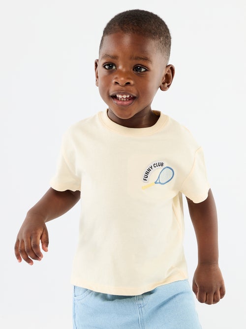 Conjunto camiseta + pantalón denim - 2 piezas - Kiabi