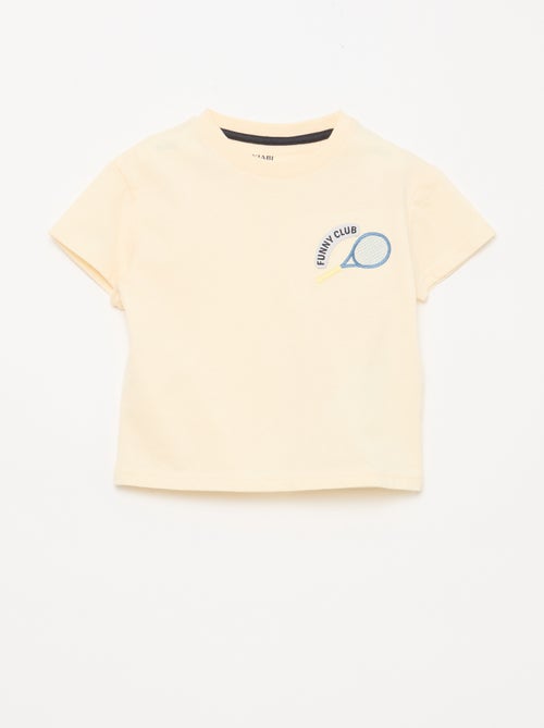 Conjunto camiseta + pantalón denim - 2 piezas - Kiabi